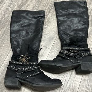 Fake leather material full zip up